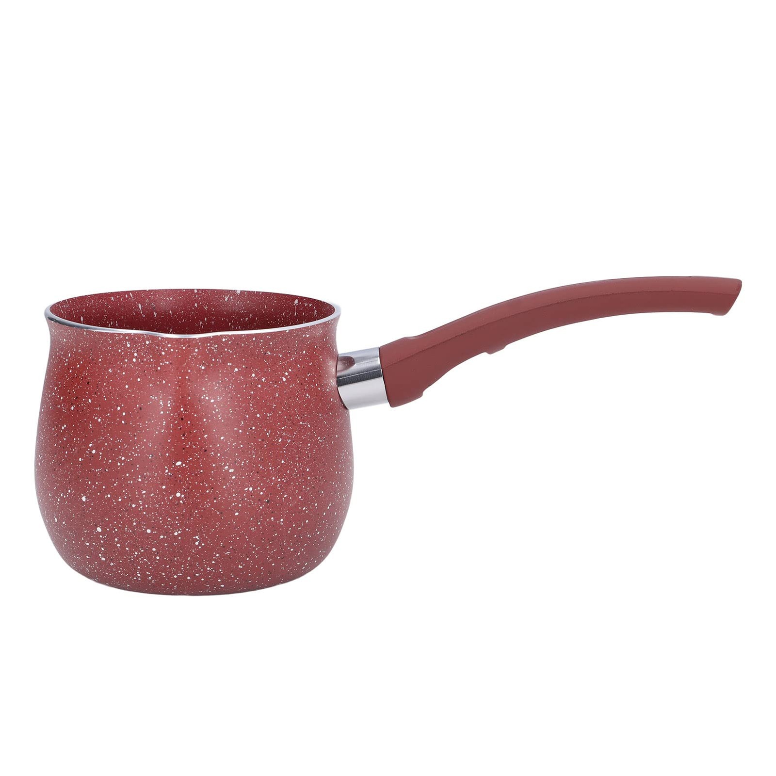 Milk Pot Mini Single Handle Coffee Warmer Boiling Aluminum Alloy Non Stick Red