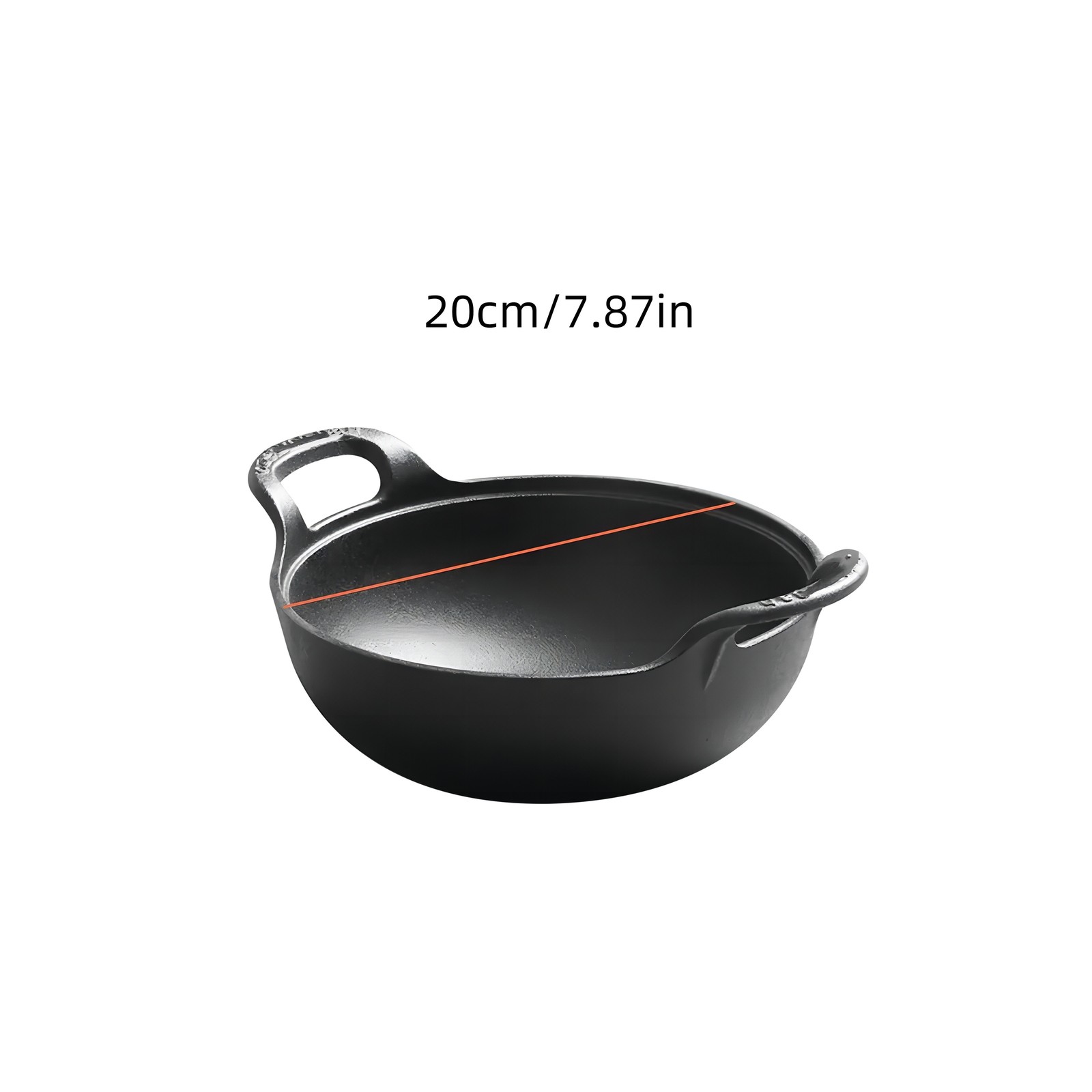 3 Sizes Cast Iron Wok, Heavy-Duty Cast Iron Skillet