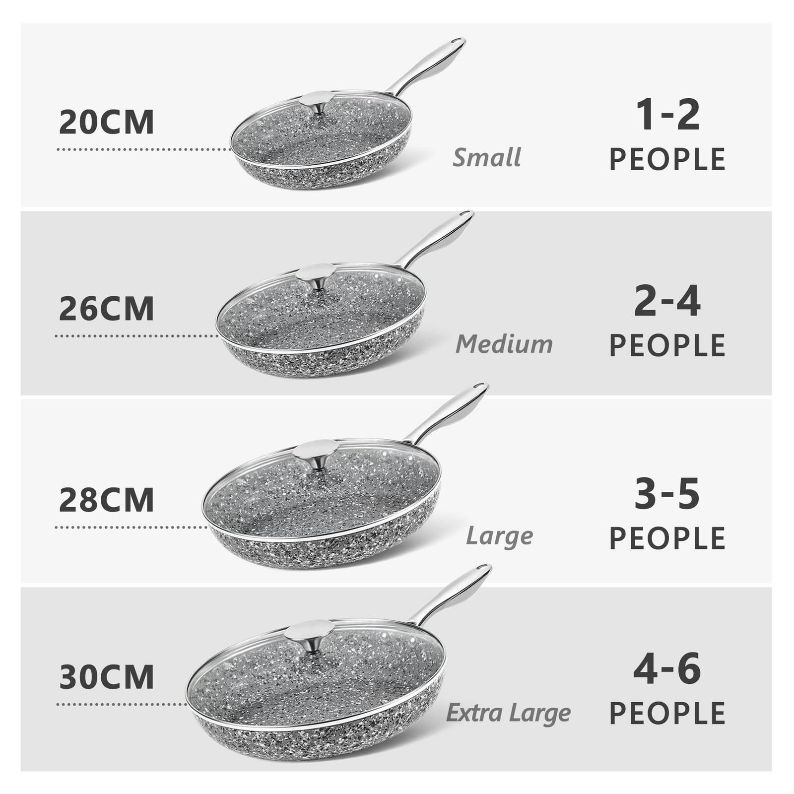 MICHELANGELO 10 Inch Frying Pan with Lid, Nonstick Stone Frying Pan with Non tox