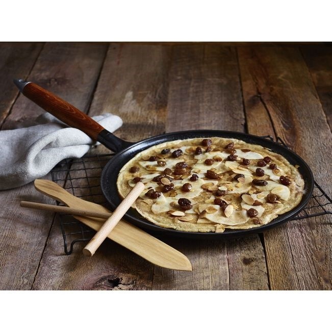 Crepe Pan with Spreader and Spatula, black matte
