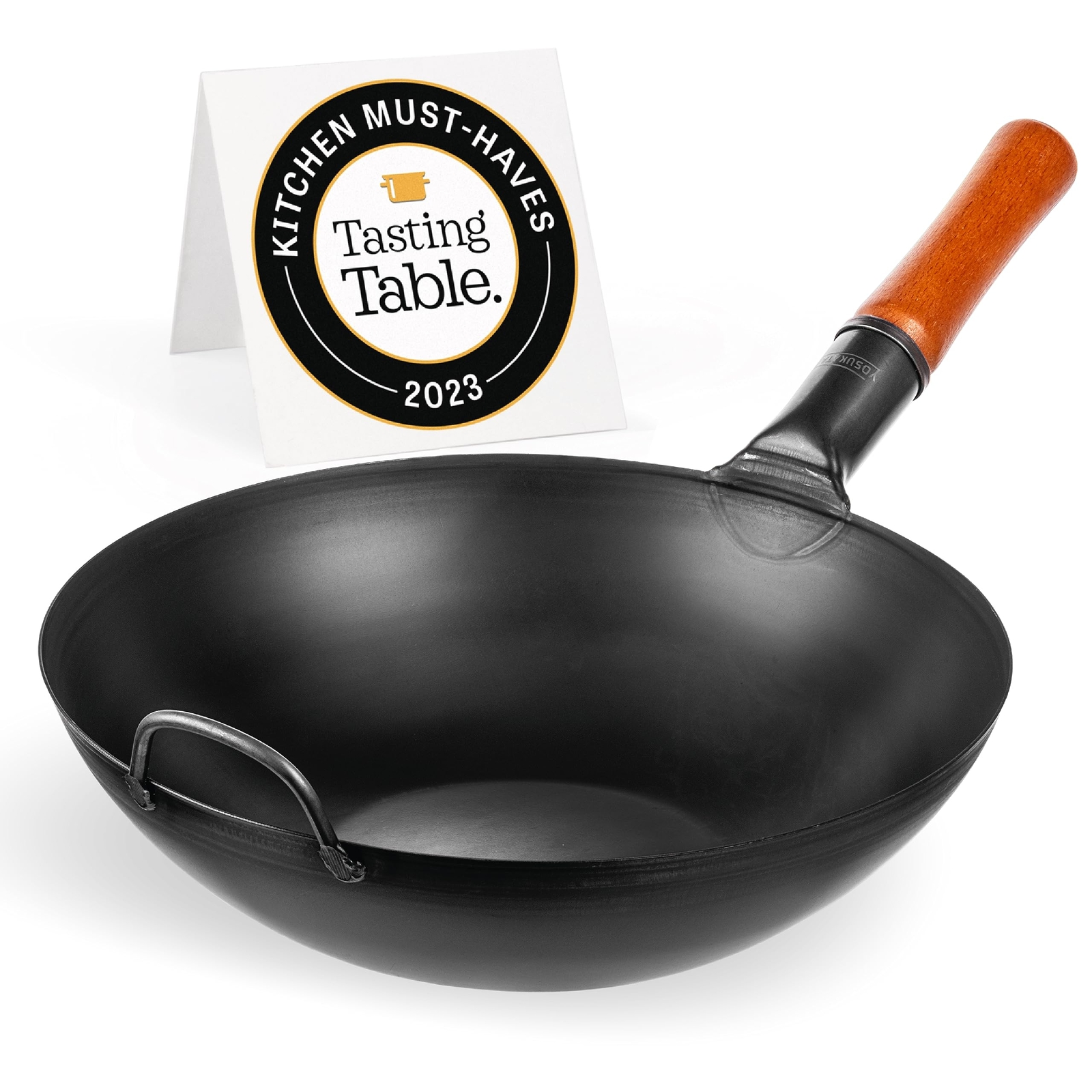Carbon Steel Wok Pan – 135 “ Stir Fry Pans – Chinese Wok with Flat Bottom Pow…