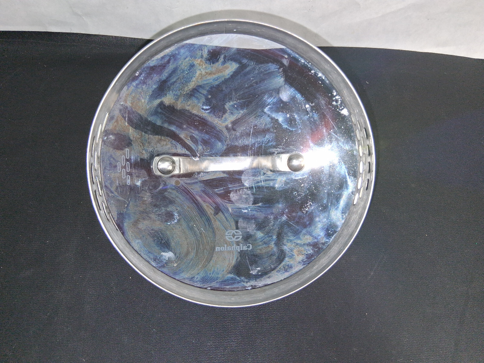 Calphalon Steamer Lid Stainless Steel Glass Replacement 6 3/8″ Inside 7″ Outside