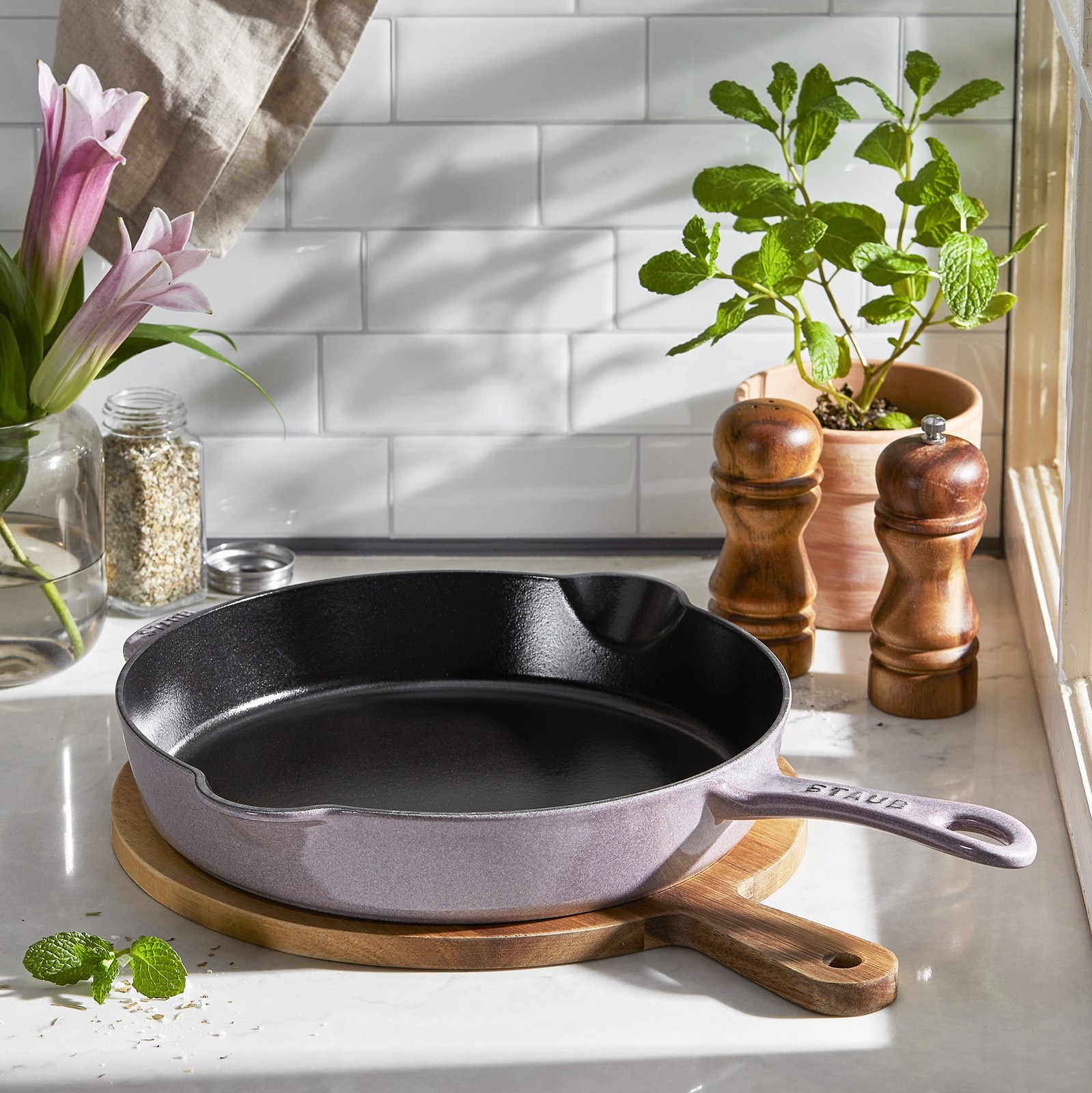 Staub Enameled Cast Iron Traditional Deep Skillet, 11″
