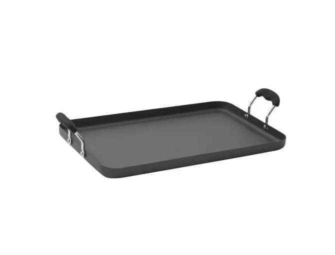 Winco 19-5/8 in. x 12-1/4 in. Hard Anodized Aluminum Griddle
