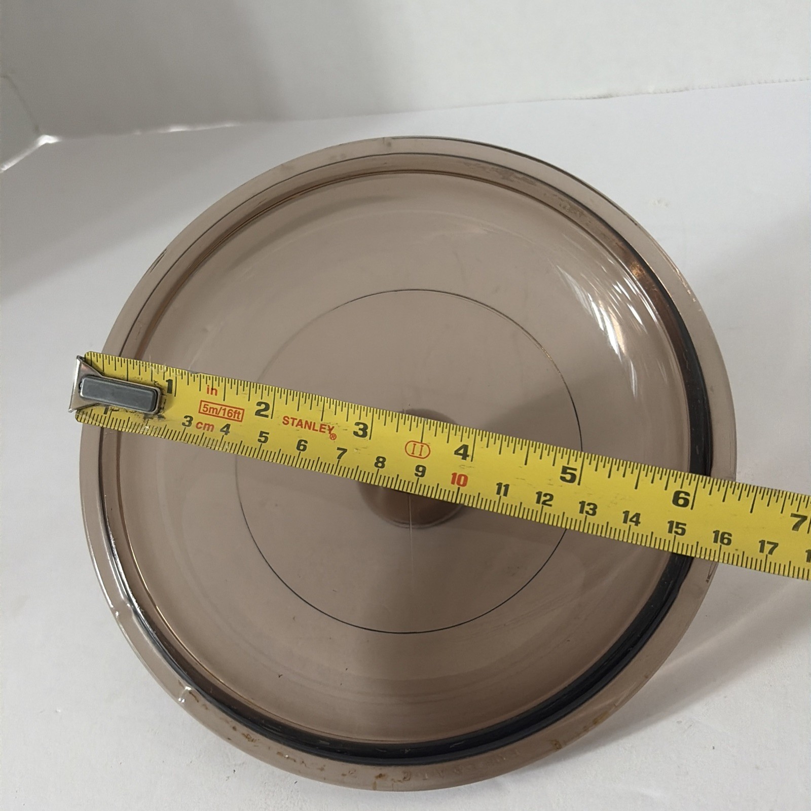 Pyrex V-1-C Vision Amber Glass Cookware Lid 6″ Round Pot Pan Cover P1 Vintage