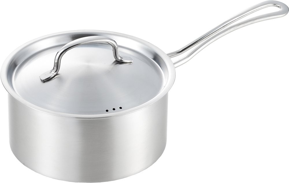 Yoshikawa Saucepan, 18cm, Stainless Steel, Gogi Style, 2.3L Capacity, 2300ml, Si