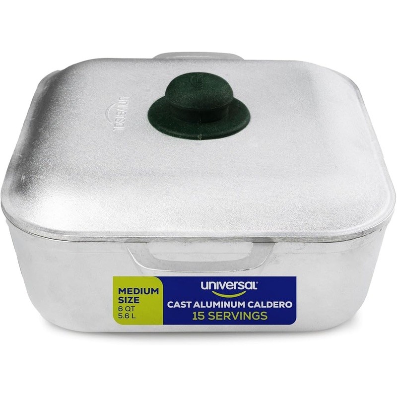Square Cast Aluminum Caldero Multi-Function Cooking Pot Oven Safe Easy Clean New