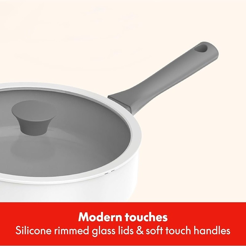 12Pcs Nonstick Cookware Set Aluminum Kitchen Utensils Even Heating Easy Clean US