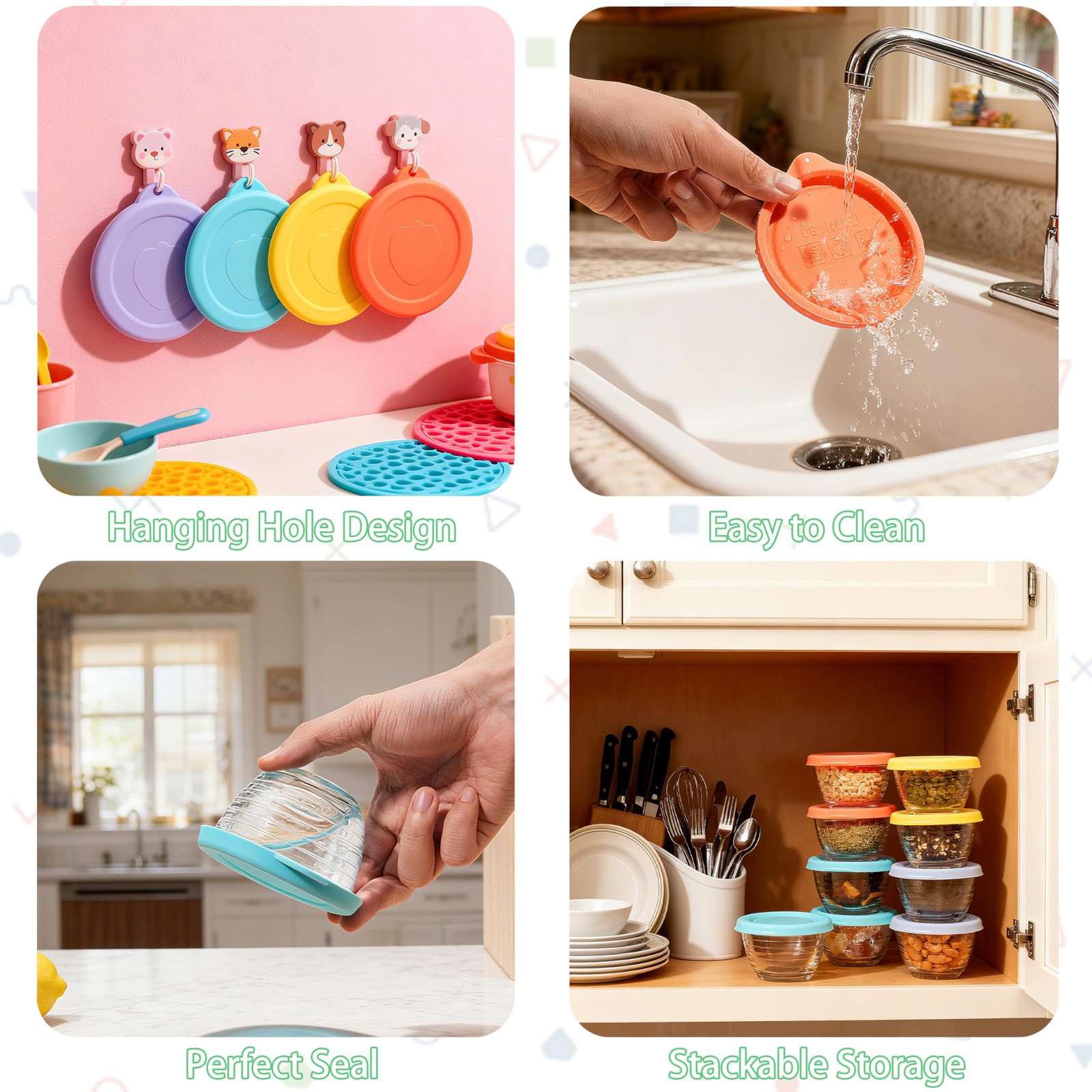 Silicone Replacement Lids Compatible with Libbey 6.25 ounce Small Glass Bowls…