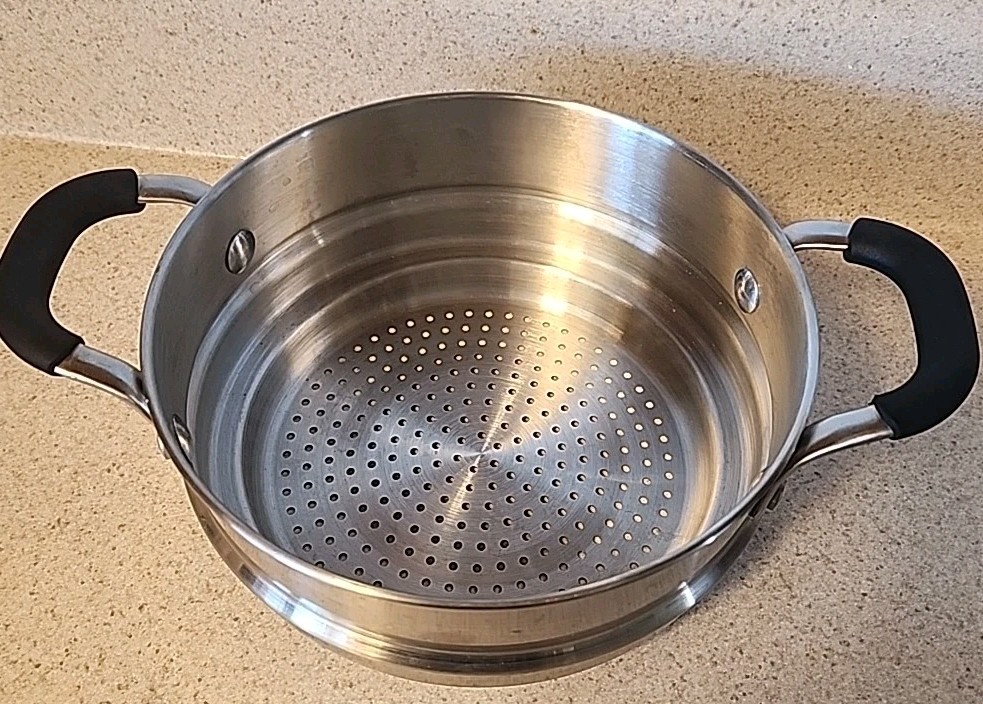Nutri-Stahl Colander Stainless Steel Steamer Insert 8″ Diameter 3 5 ” depth