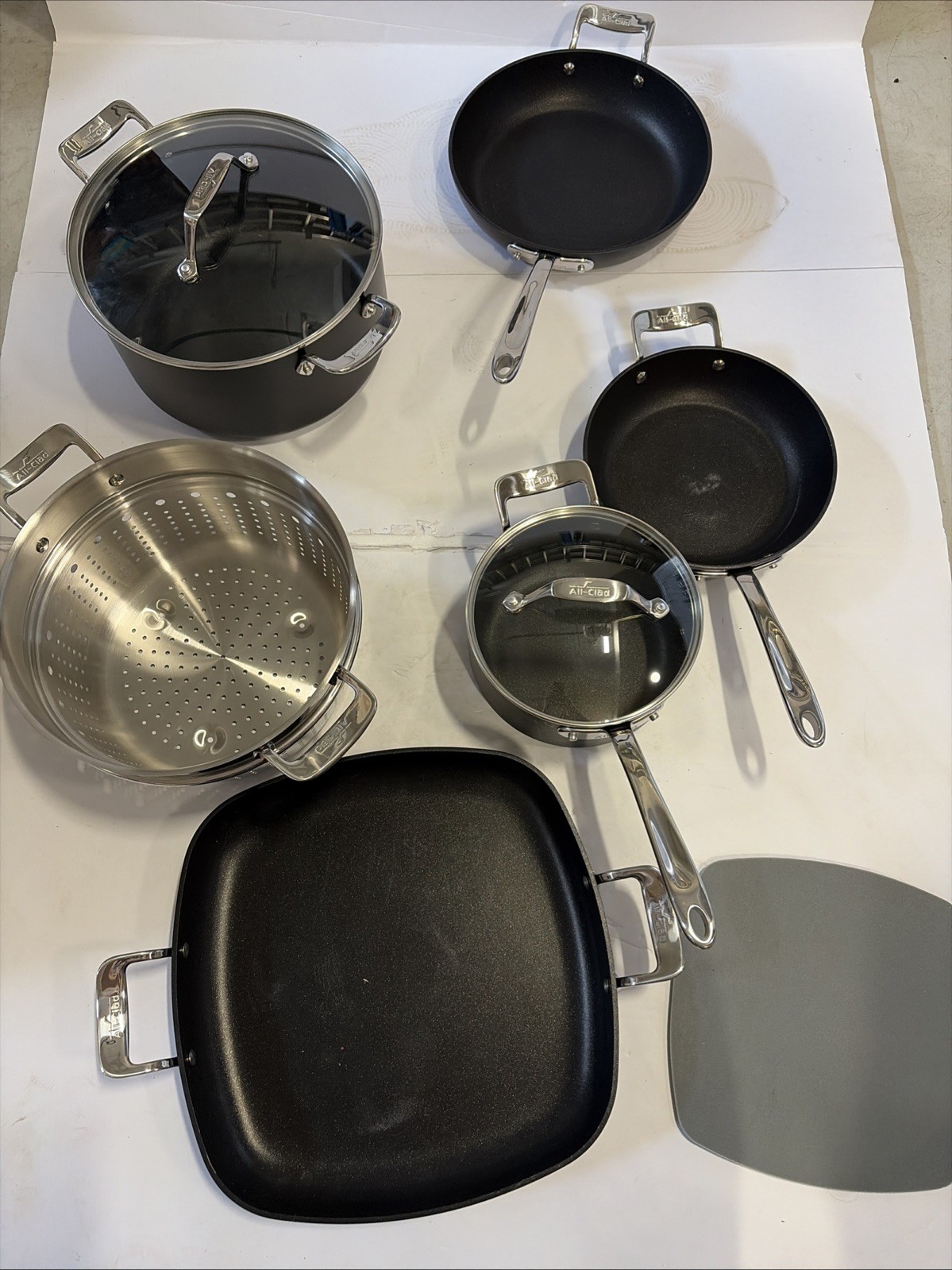 All-Clad Essentials Hard Anodized Nonstick Cookware Set 10 Piece Oven Safe 350F