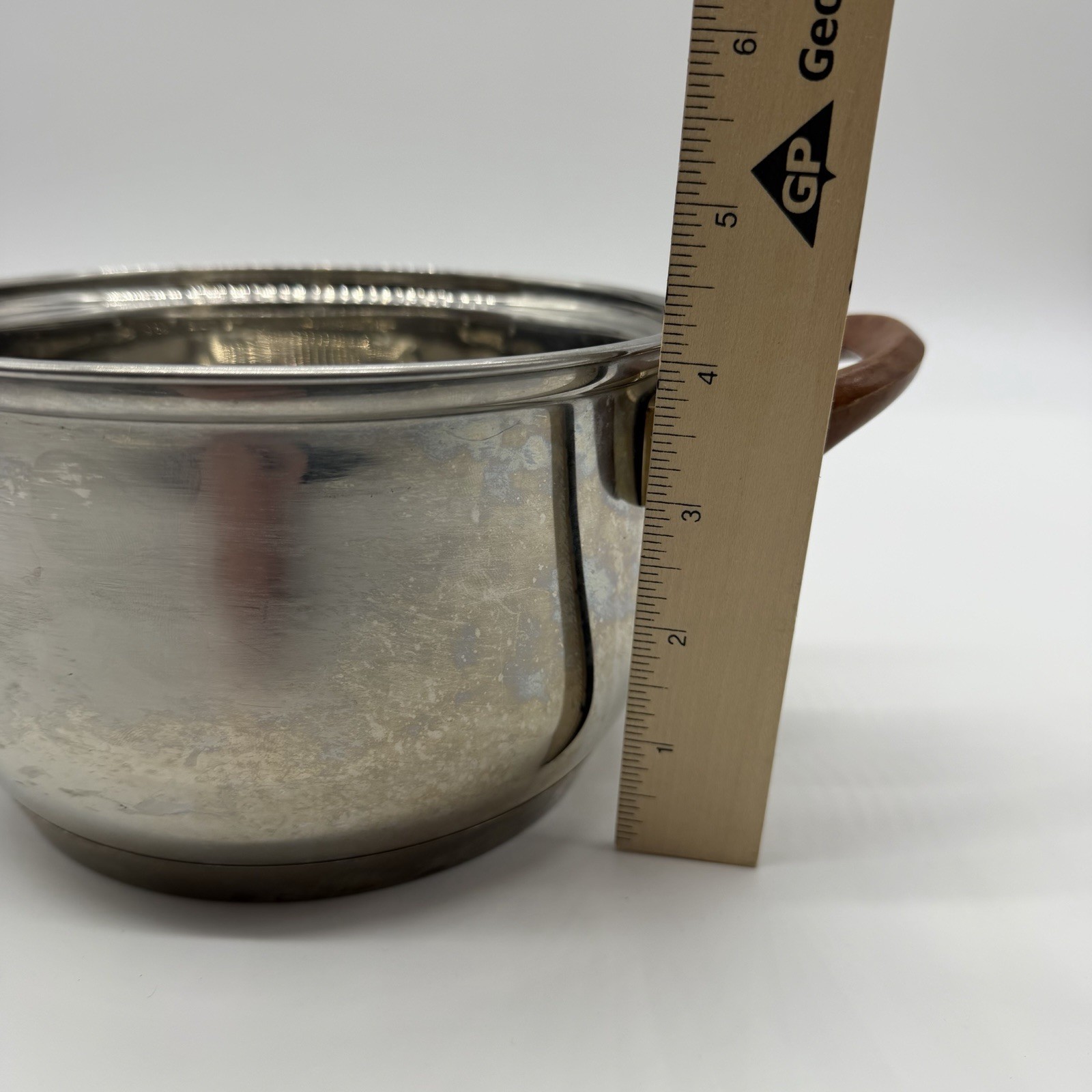 Uniware 1.5L Stainless Steel Sauce Pot Brown Handles Encapsulated Base No Lid
