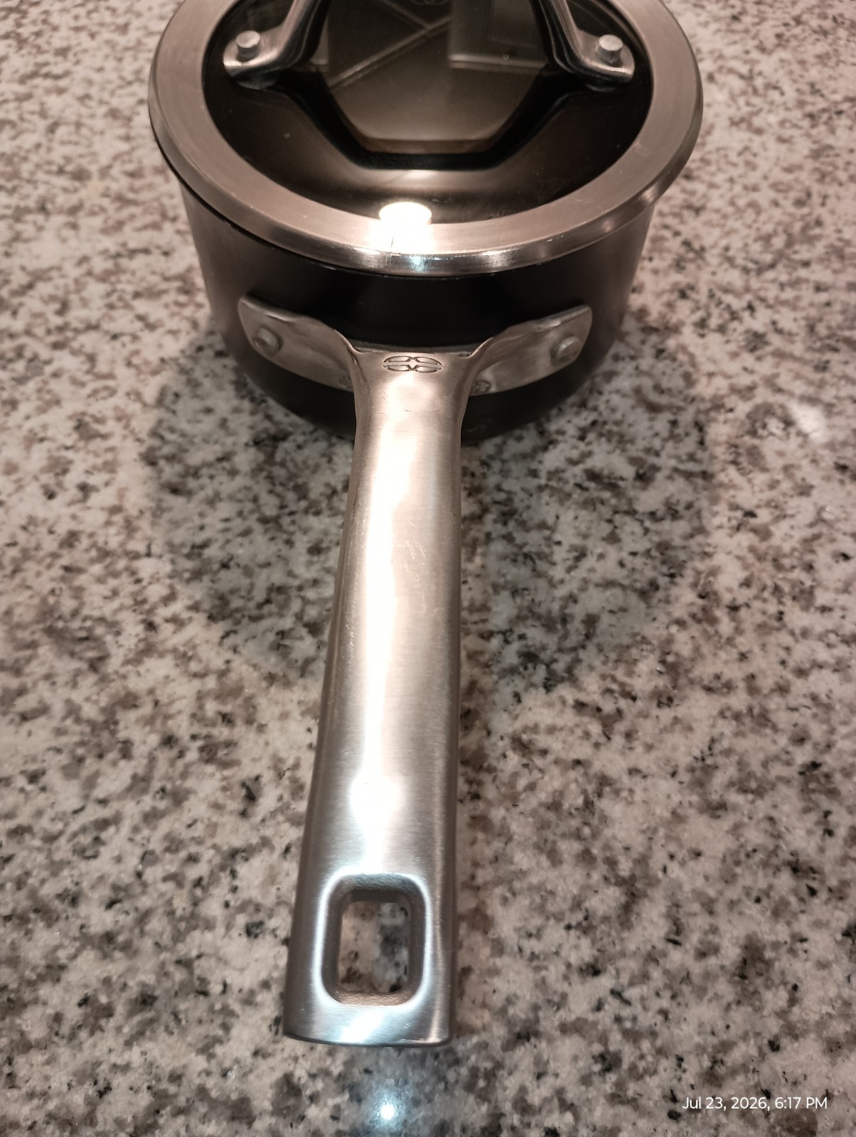 Calphalon 1.0 Quart Sauce Pan Glass Lid Hard-anodized Nonstick 8701