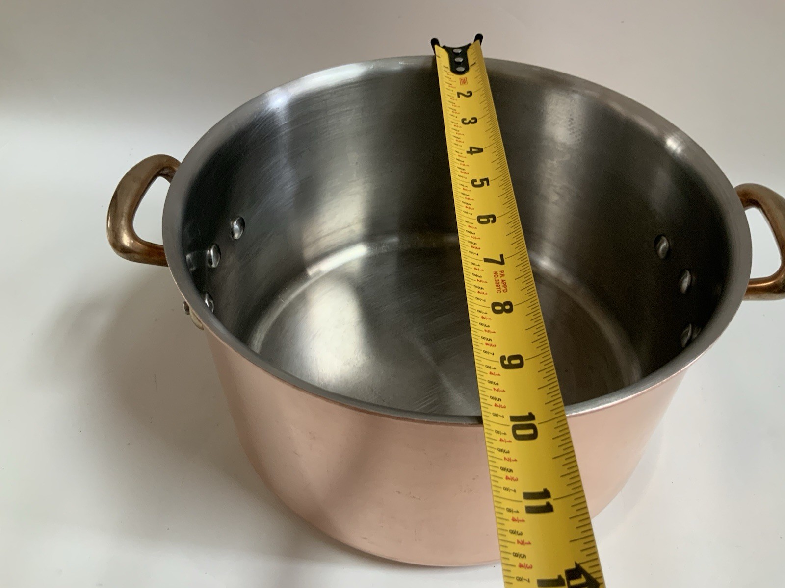 Williams Sonoma LARGE 5 QUART Copper Stock Pot Made in France 9.78 X 5.5’’T