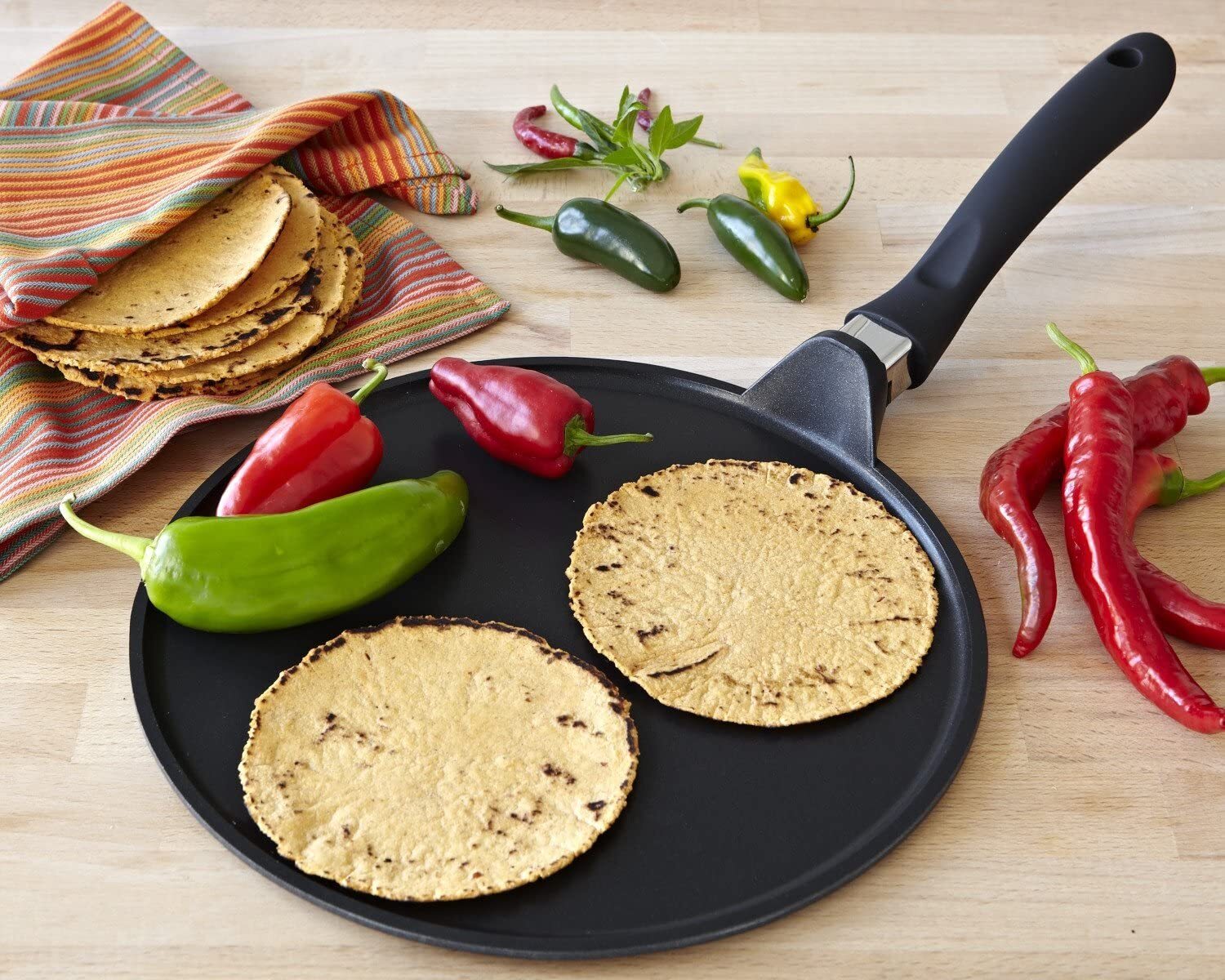 24CM Marble Coated Round Griddle N/s w/ long handle (Free Gift w/ Any Purchase)