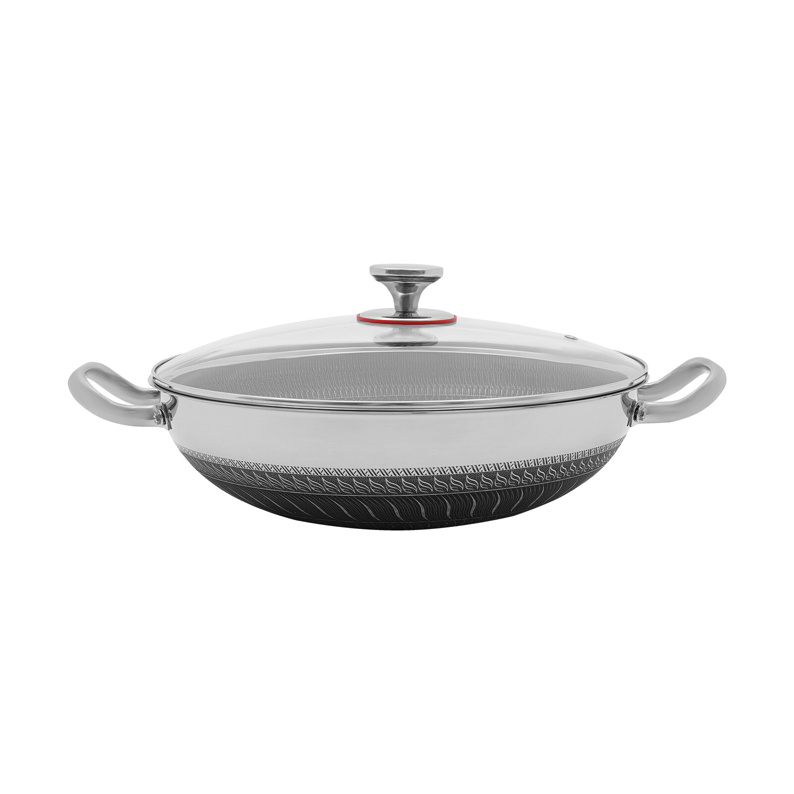 Serving Pan Stainless Steel Pan Cooking Pan Frying Pan With Glass Lid for 3-4