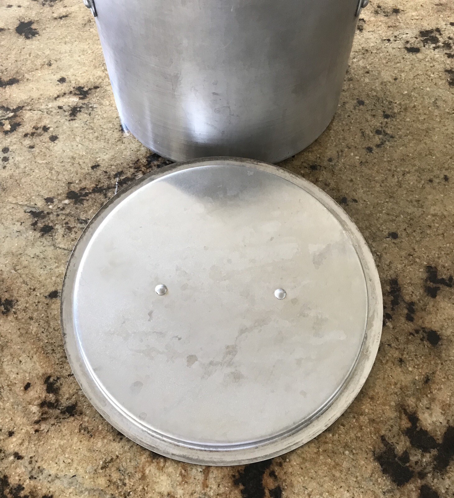 Vintage Mirro Aluminum 12 Qt Stock Pot With Lid #4012