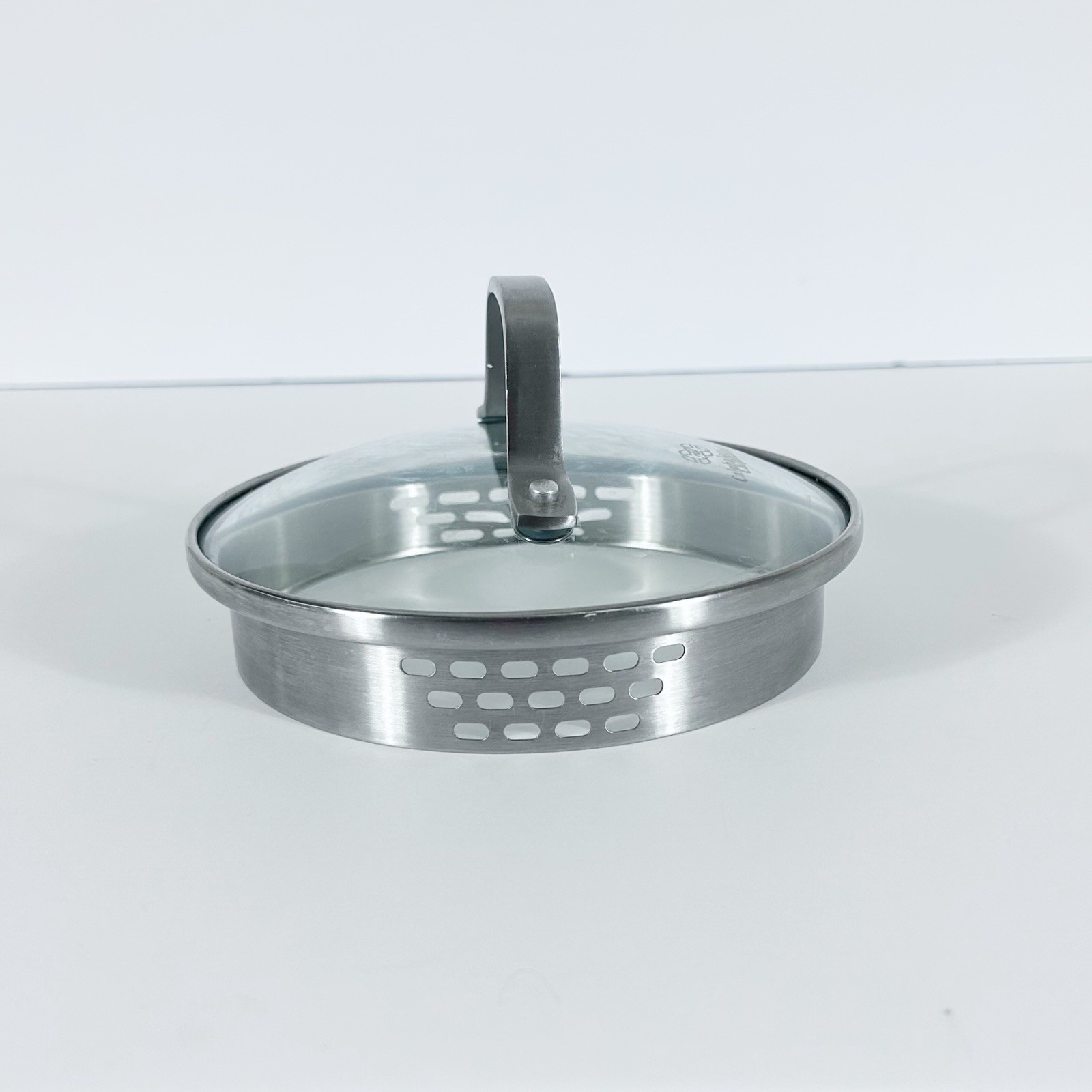 Calphalon Glass Lid w/ Strainer Vent Stainless Rim Replacement Lid Only 5.5″