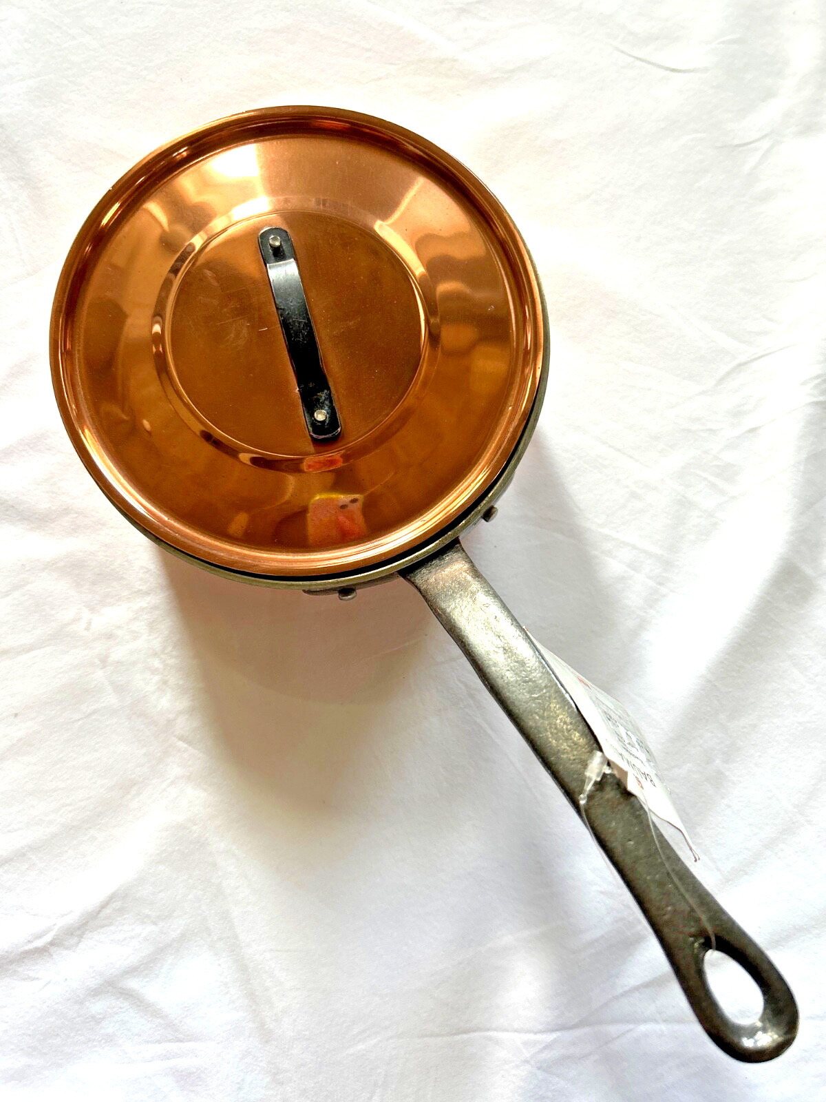 BAUMALU Copper 2 mm Saute Pans and Pots Mixed set of 3 Alsace France New