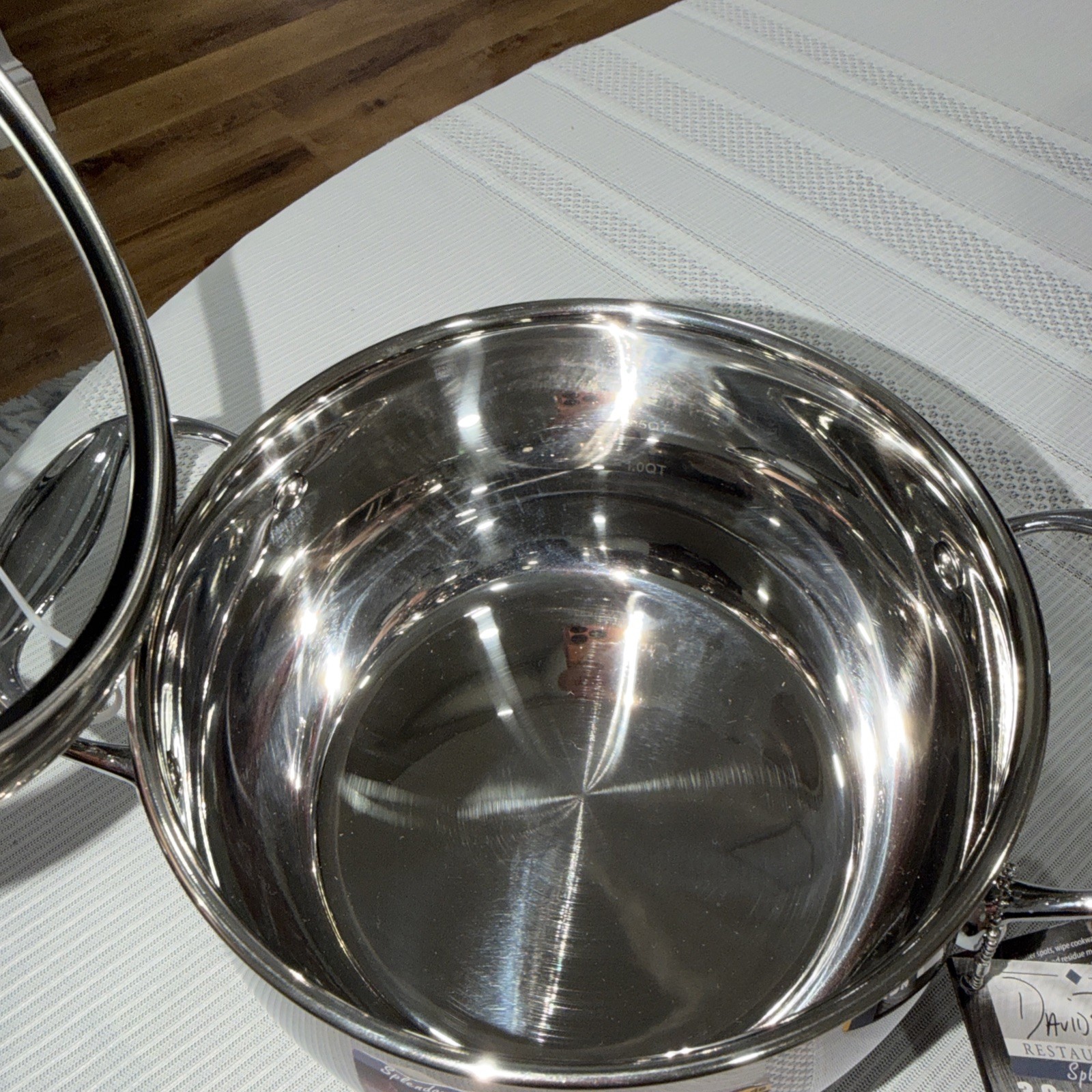 David Burke 3 Quart Stainless Steel Casserole With Lid Splendor Series 500F NWT