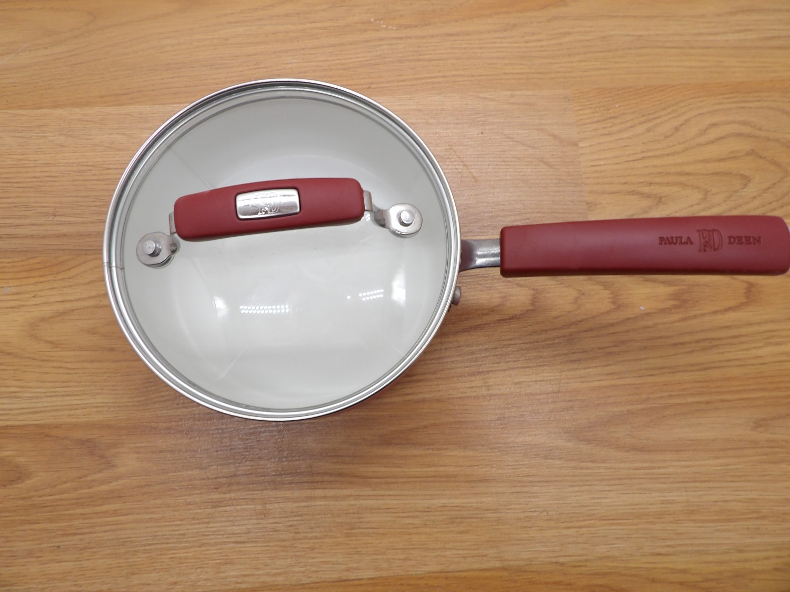 Paula Deen 1 1/2 QT Ceramic Saucepan W-Glass Lid Aluminum Round0FREE SHIPPING!