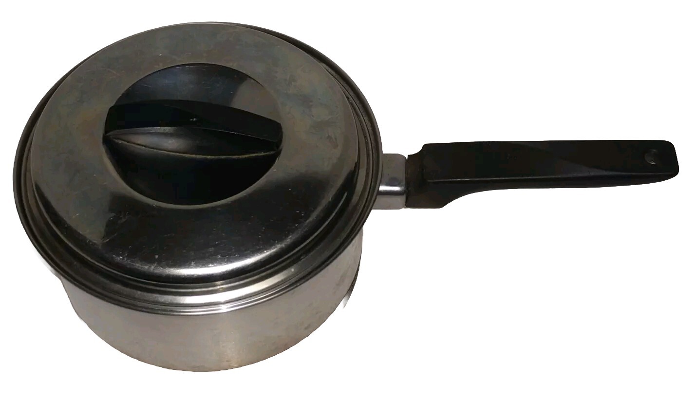 Ecko Flint Stainless Steel Thick Copper Bottom Frying Pan With Lid