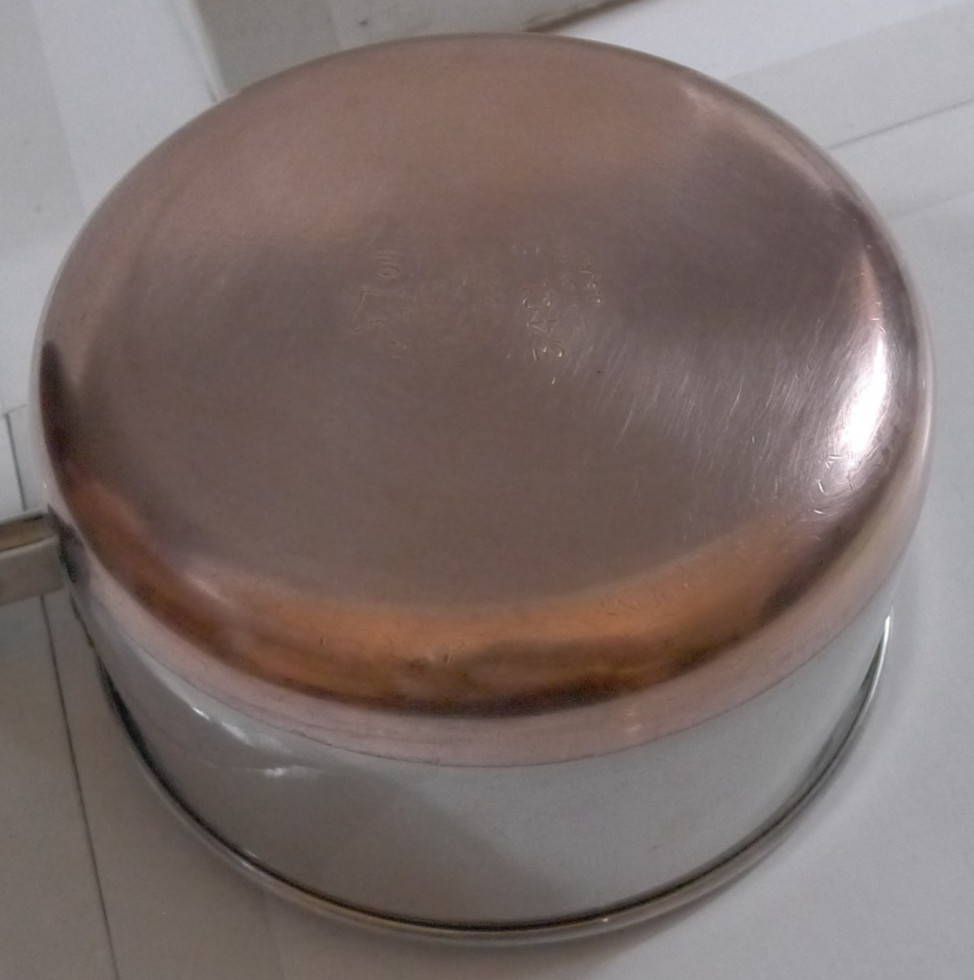 Revere Ware 3/4Qt Clinton 84 Copper Bottom Pot – Used – NO LID J8