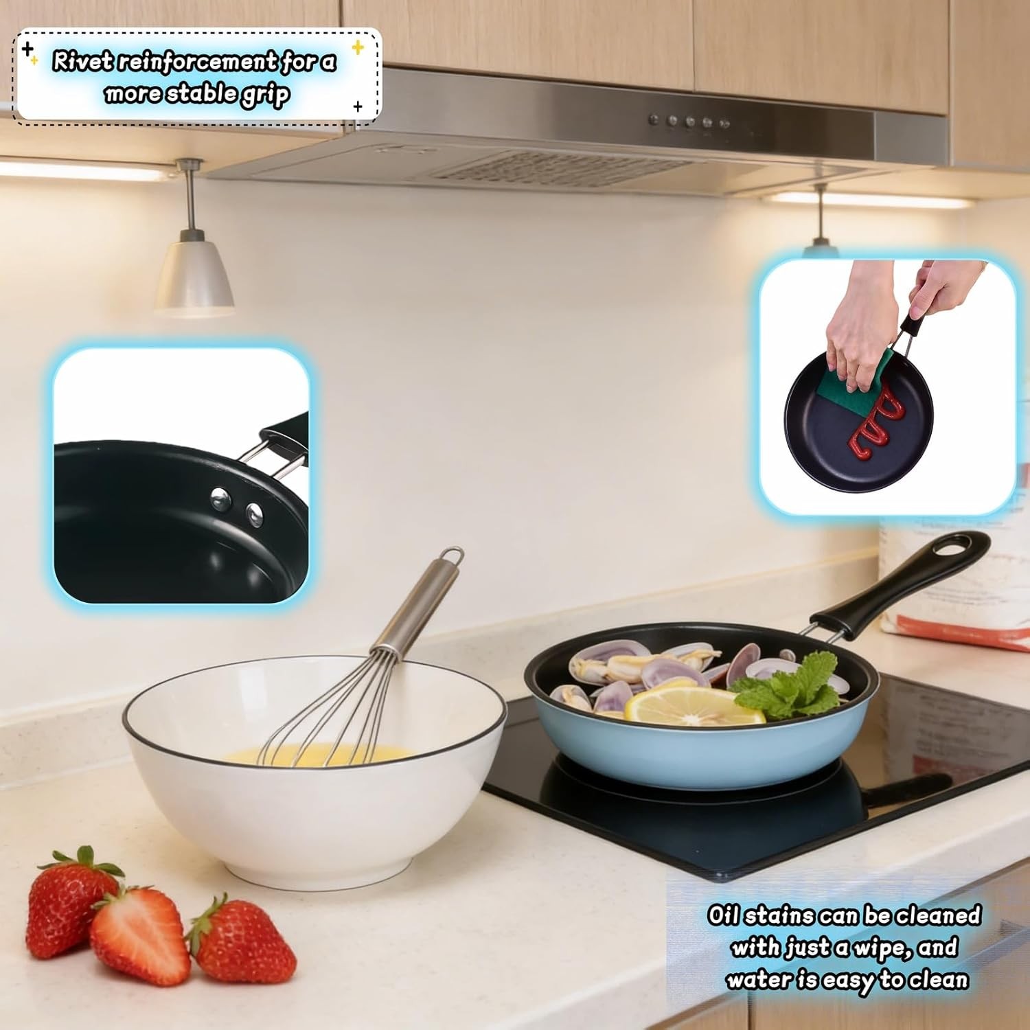 Induction & Gas Compatible – Perfect for Camping, RV, Omelets,