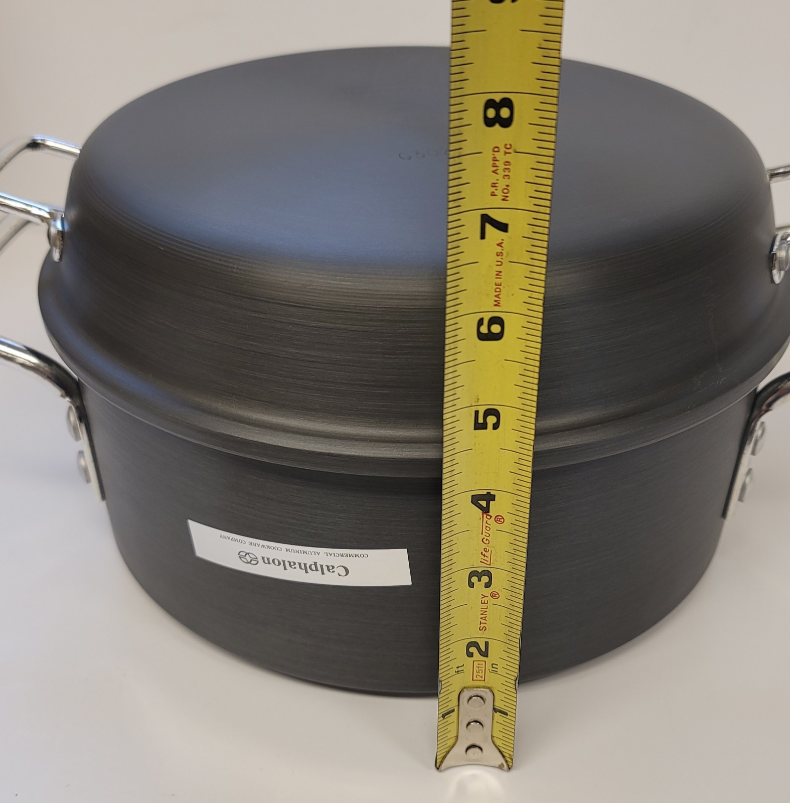 NEW Calphalon Commercial 5 Qt Dutch Oven Pot Aluminum w Dome Lid Deep Casserole