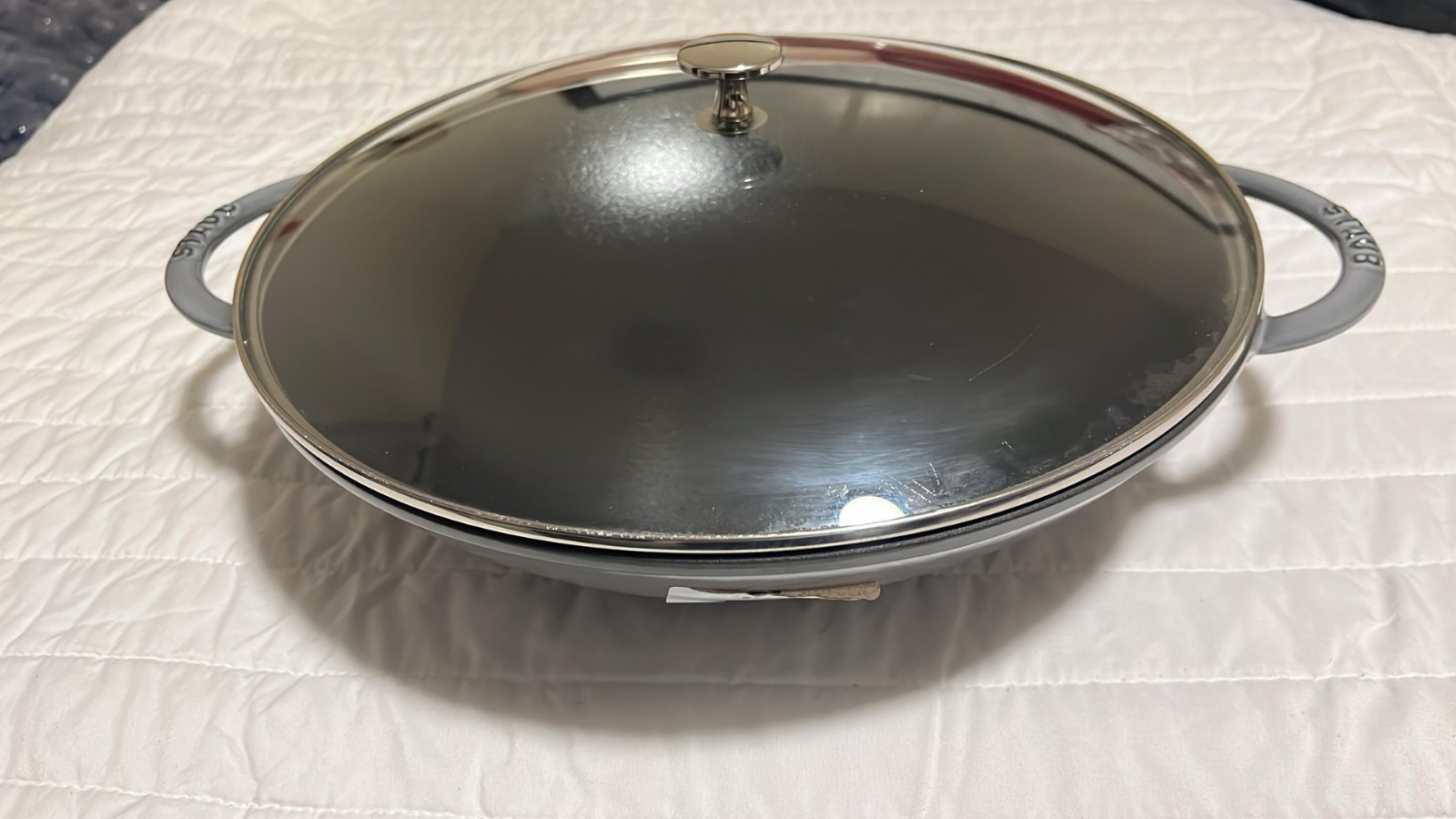 Staub Cast Iron 14.5-inch, Wok, Gray Graphite