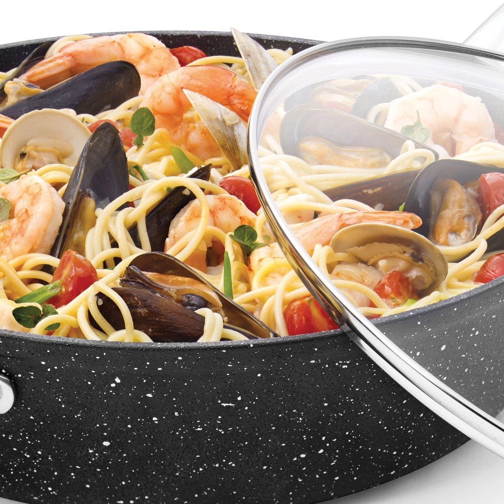 Starfrit The Rock 12-Inch Deep Fry Pan – Non-Stick, Durable & Easy-to-Clean
