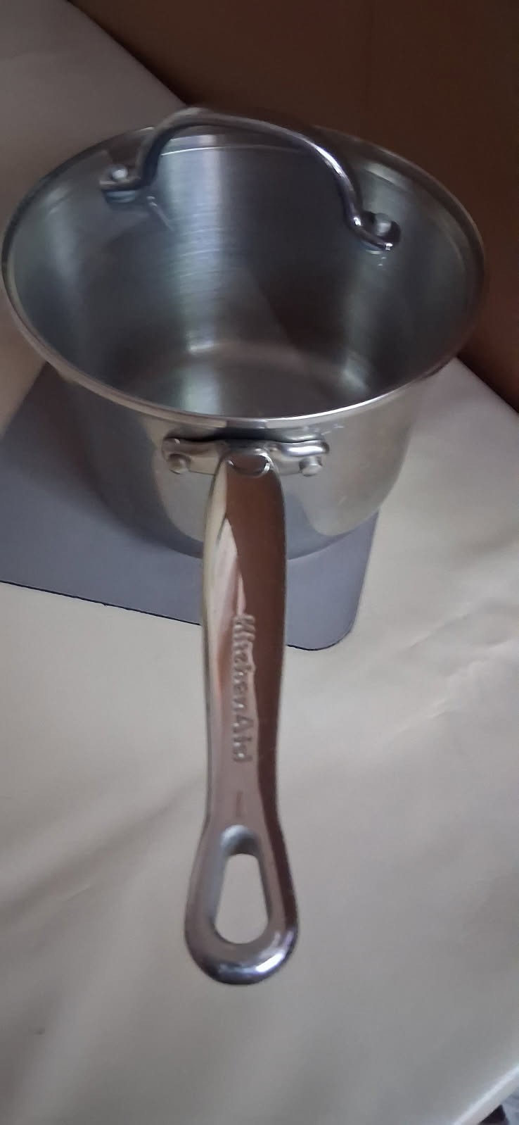 KitchenAid 5-Ply Full Cap Copper Base 31/2qt. Induction Compatible Saucepan/lid