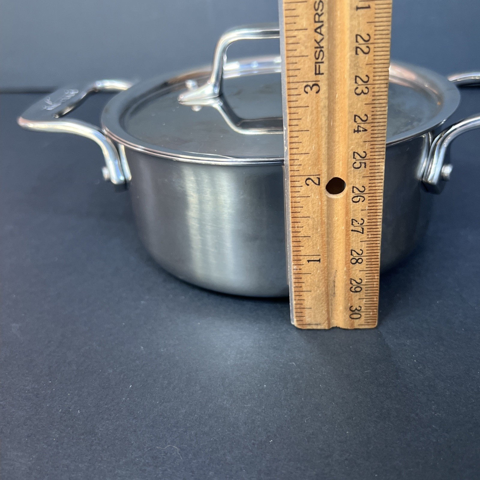 All-Clad Stainless Steel Mini Dutch Oven Cocotte Pot with Lid .5 Qt (1/2 Quart)