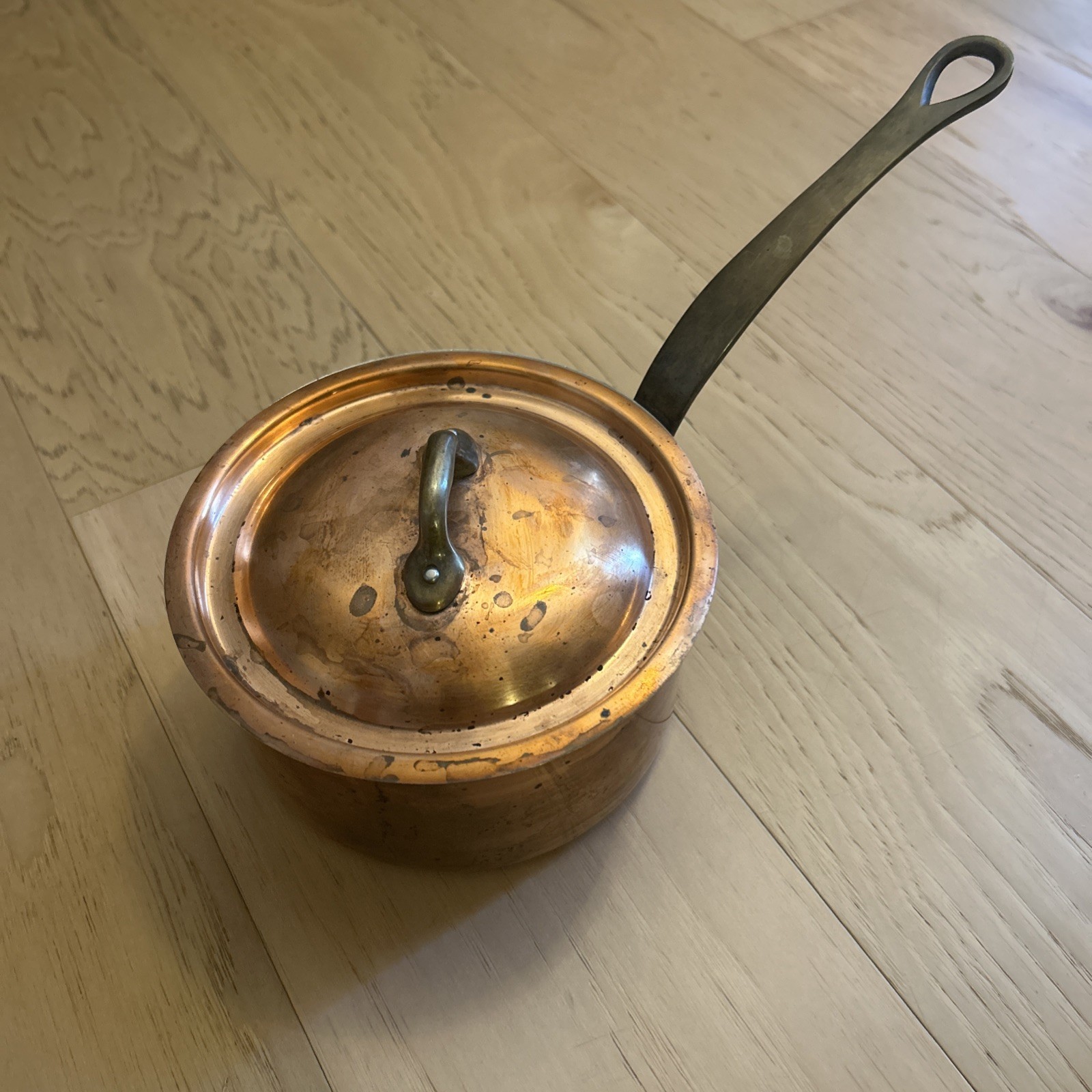 Williams Sonoma 2 Quart Copper Sauce Pan with Lid Made in France
