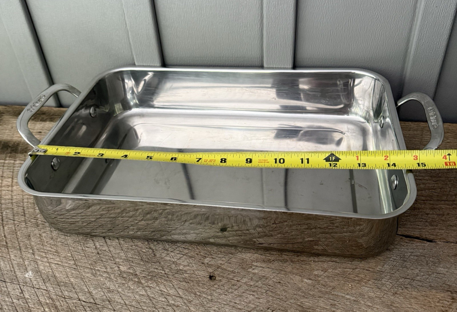 Cuisinart Chef’s Classic Stainless Cookware 14 Inch Lasagna Pan 7117-14 Vintage