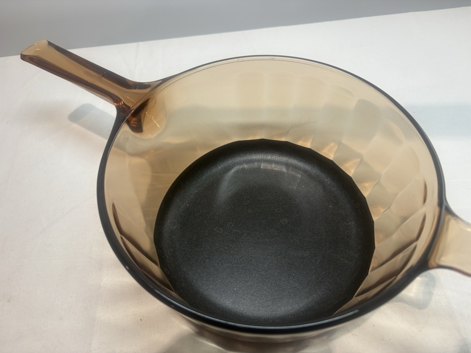 Corning Ware Visions Amber 2.5L Saucepan W Pyrex Lid V- 2.5-C USA