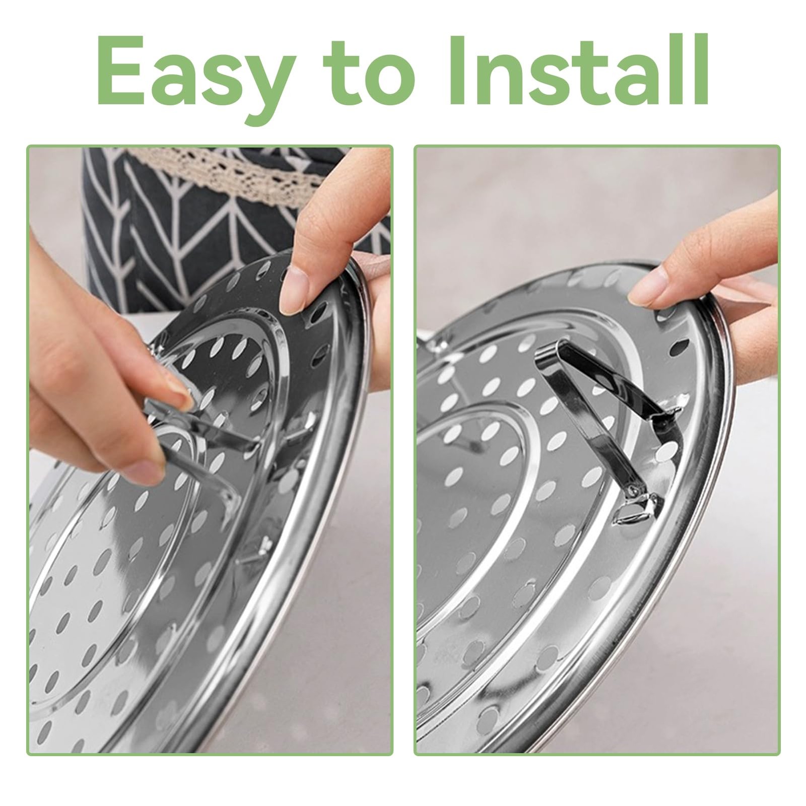 10In Steamer Rack, Stainless Steel Canning Rack Cooking Food Steaming Tray Steam