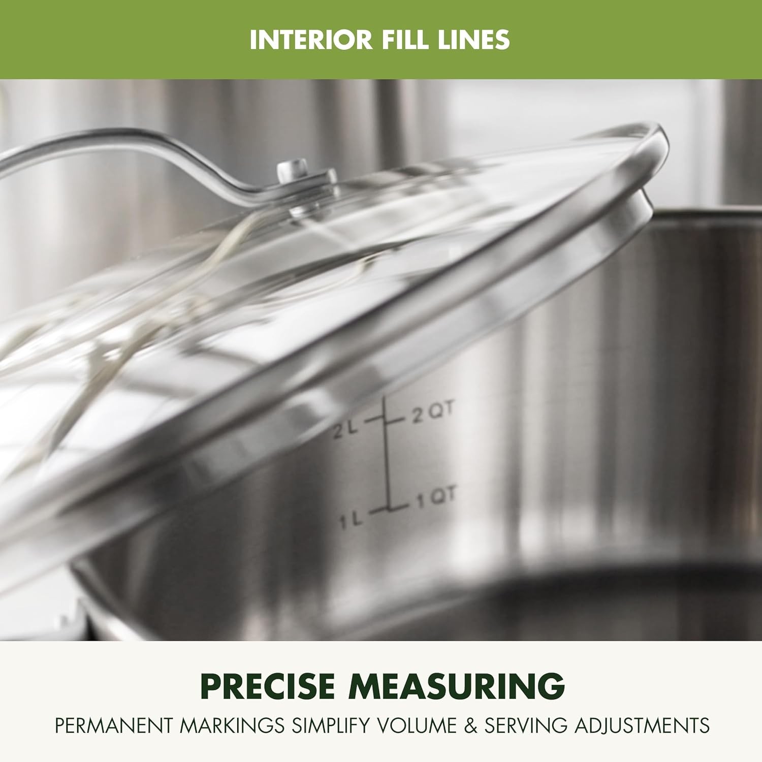 GreenPan Stainless Steel Cookware Set, 11 Piece, Induction Cookware, Dishwasher