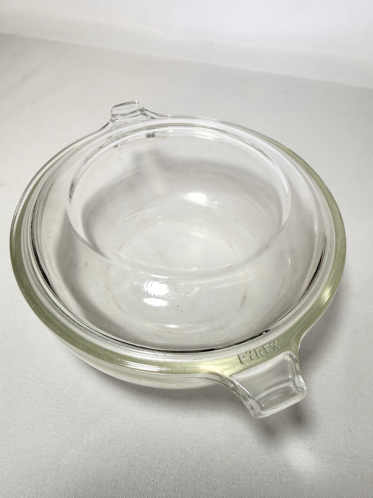 Vintage Pyrex 019 20 Oz Clear Glass Round Casserole Baking Dish With Lid USA