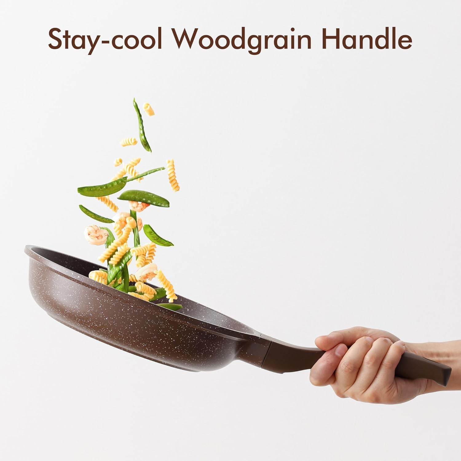 12.5″ Nonstick Frying Pan Skillet,Omelette Pan,Healthy Stone Cookware Chef’S Pan