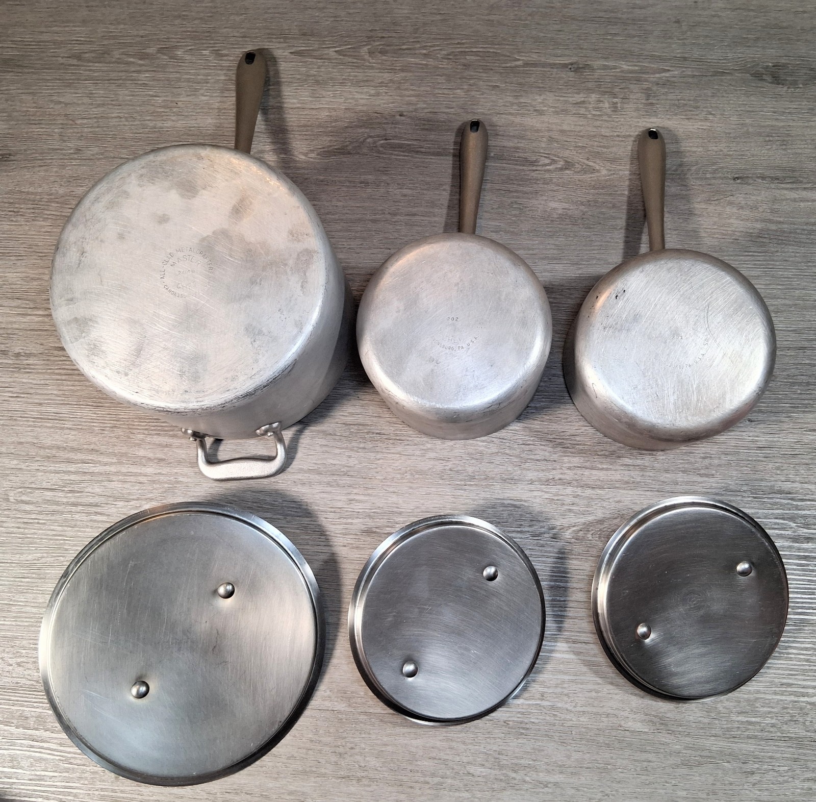 All-Clad Master Chef Cookware Set (10 Nice Pcs. Pots/Pans/Lids) Very Clean