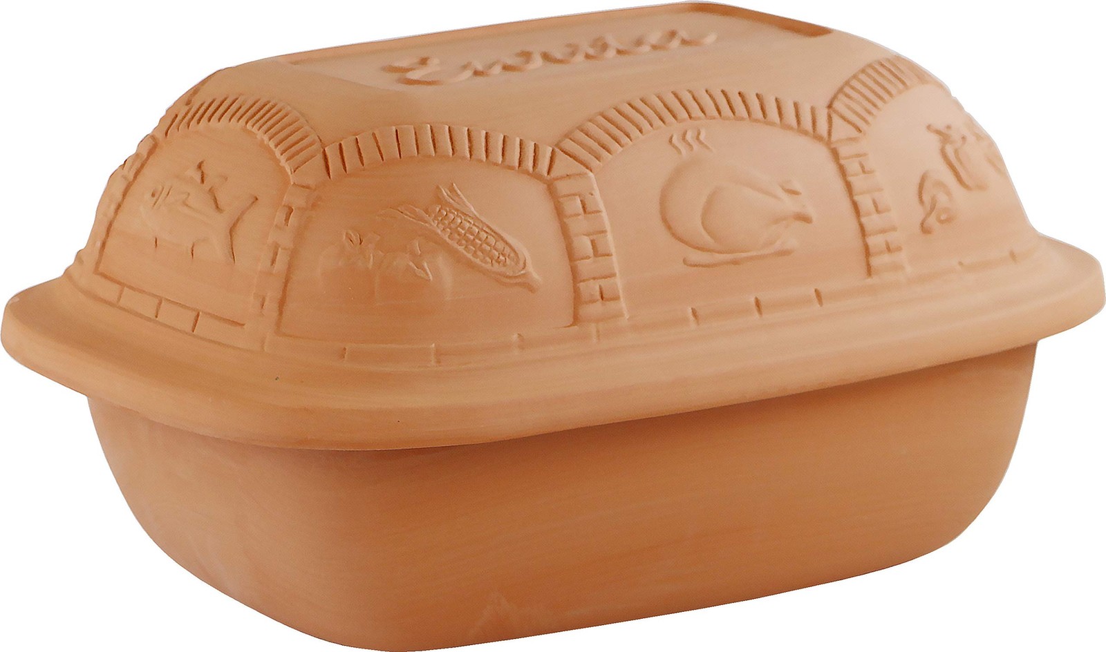 Eurita Clay Roaster 4 Quart 3.78L Non-Stick Earthenware Dutch Oven 99600