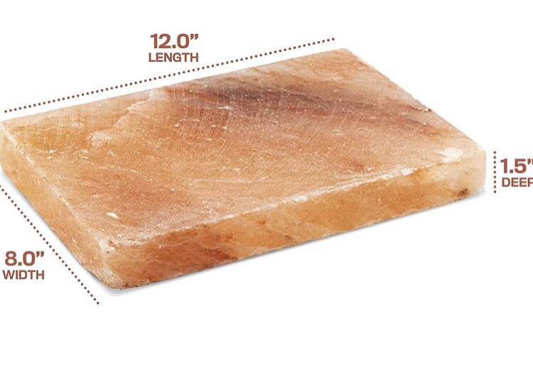 Tiabo Himalayan Salt Plate & Stainless Steel Holder, Salt Slab Block, for Grill