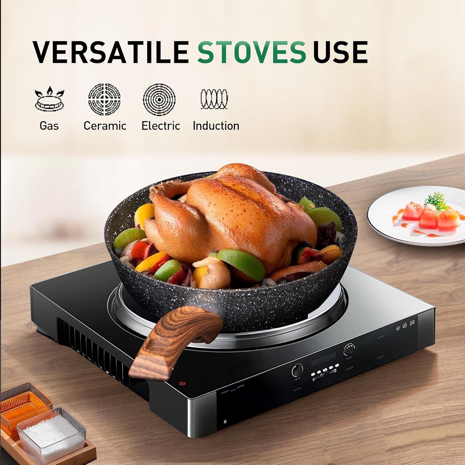 Induction Pots and Pans Set Non Stick 12 Piece Nonstick Kitchen Cookware Sets