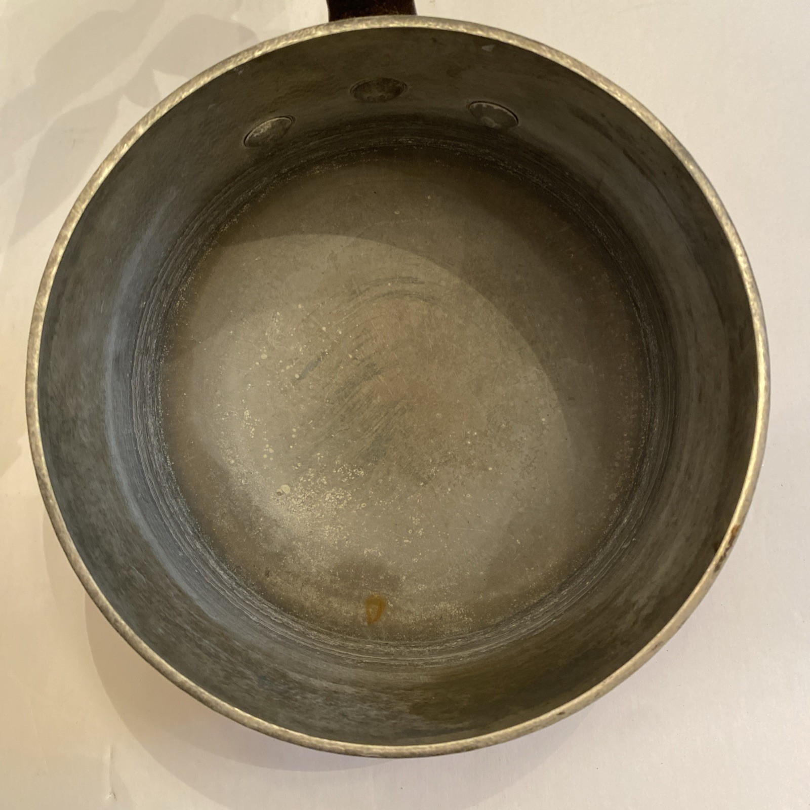 Vtg Hammered Copper Sauté Sauce Pan Pot 6.5” x 3.75” Stamped “Made In France”