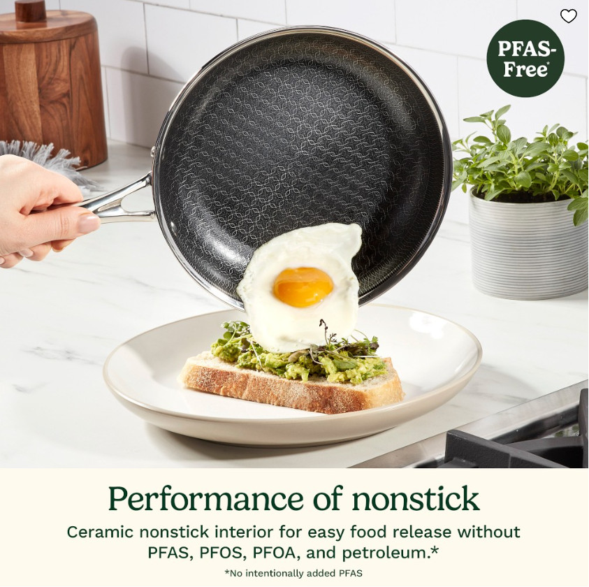 Cuisinart FusionElite+ Hybrid Stainless Steel Ceramic Nonstick Skillet Pan