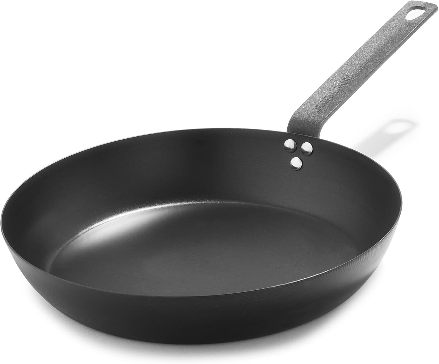 Merten&Storck Pre-Seasoned Carbon Steel 12″ Frying Pan Skillet, Cast Iron,BlacK.