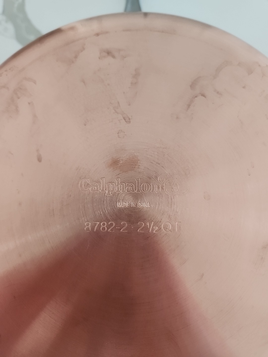 Calphalon Tri Ply Copper 8782-2 2 1/2 qt Medium Size Covered Pan Without Lid