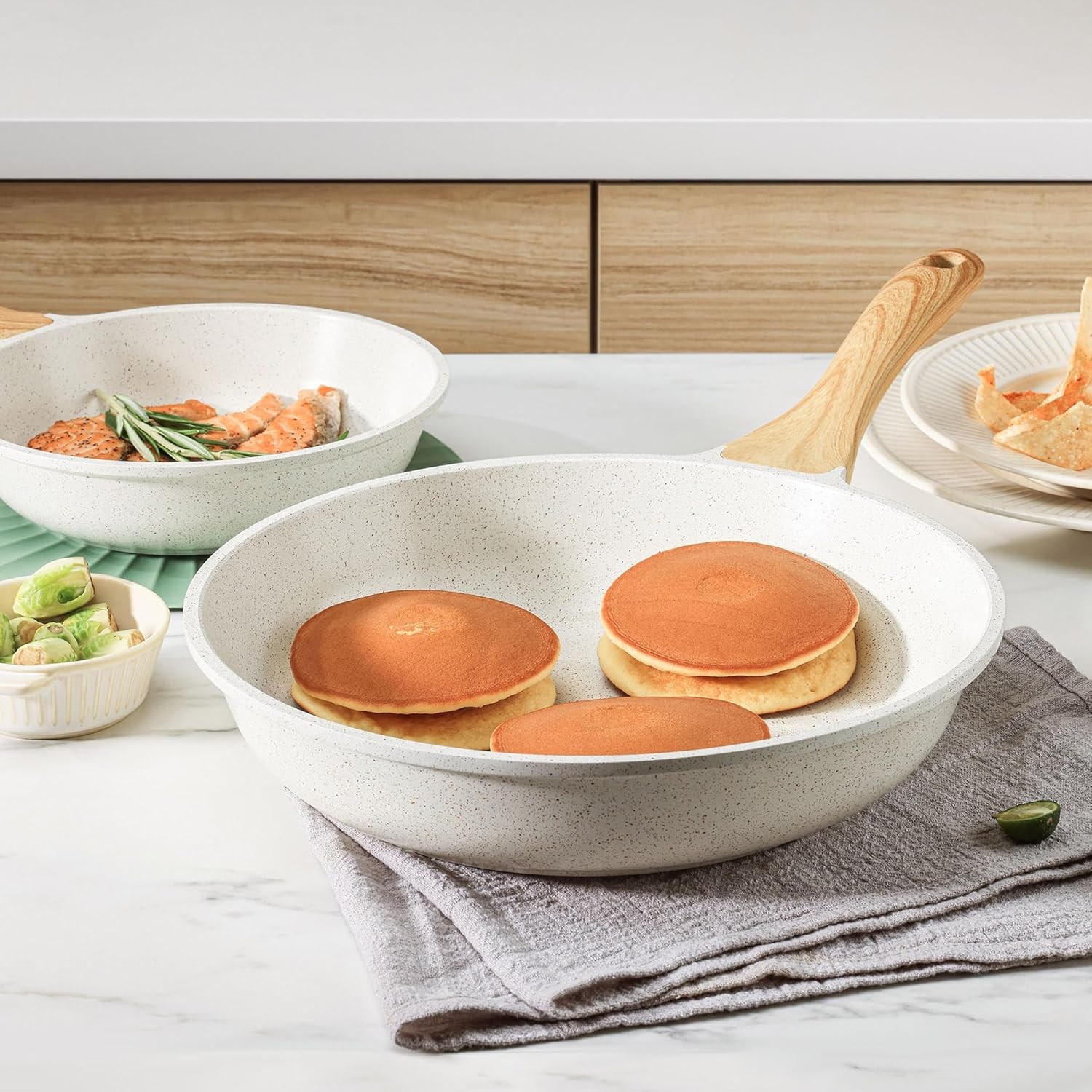 SENSARTE Nonstick Ceramic Frying Pan Skillet, 8-Inch Omelet Pan, Healthy Non Tox