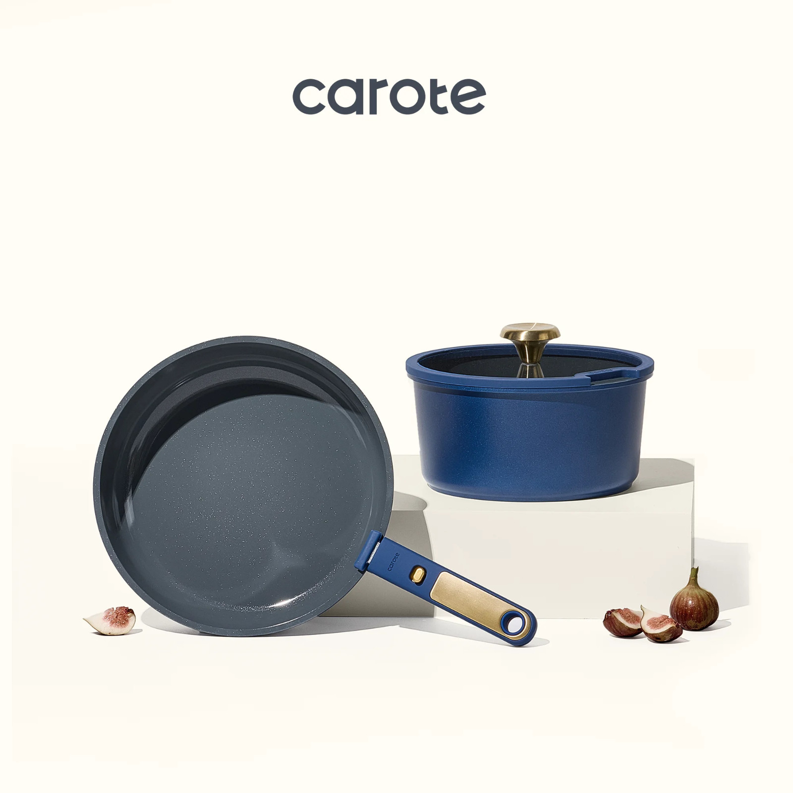 15‑Pc Ceramic Nonstick Cookware Set – Detachable Handles